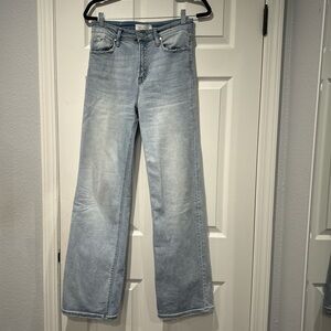 Risen straight leg jeans